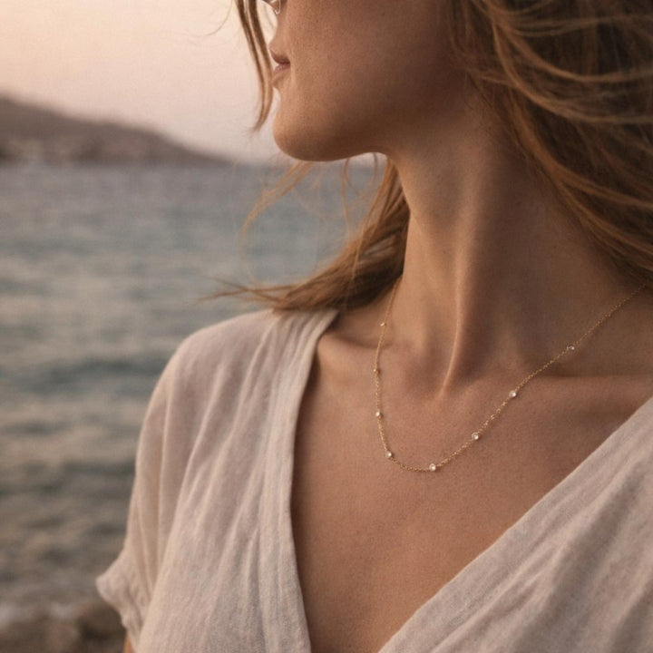 Collana in argento con zirconi - SHAIRA