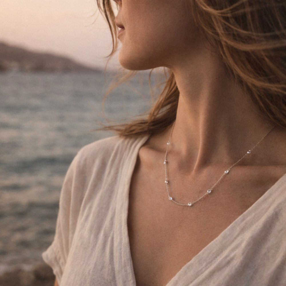 Collana in argento con zirconi - SHAIRA