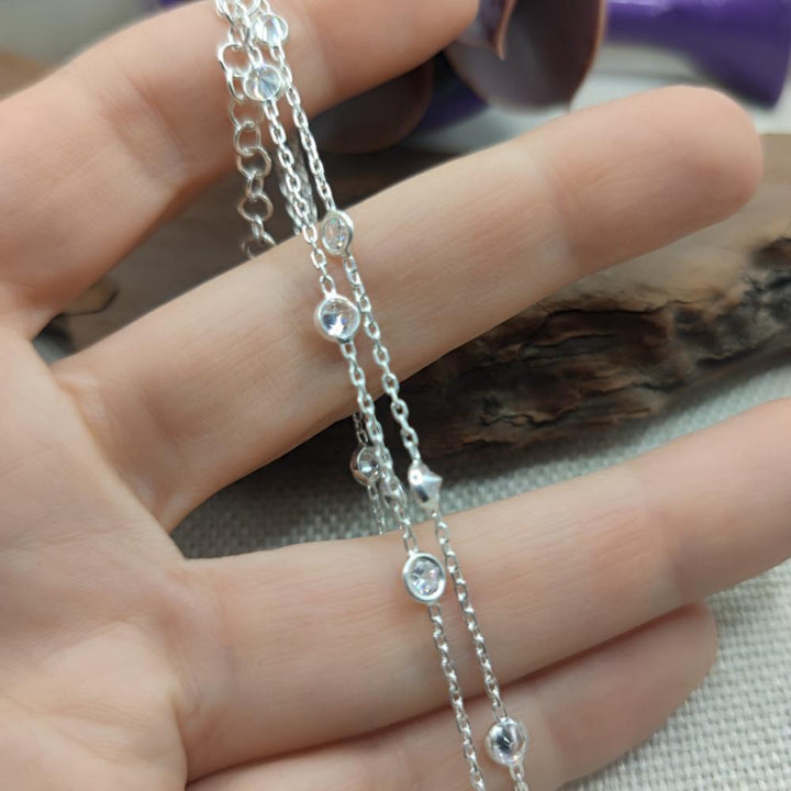 Collana in argento con zirconi - SHAIRA