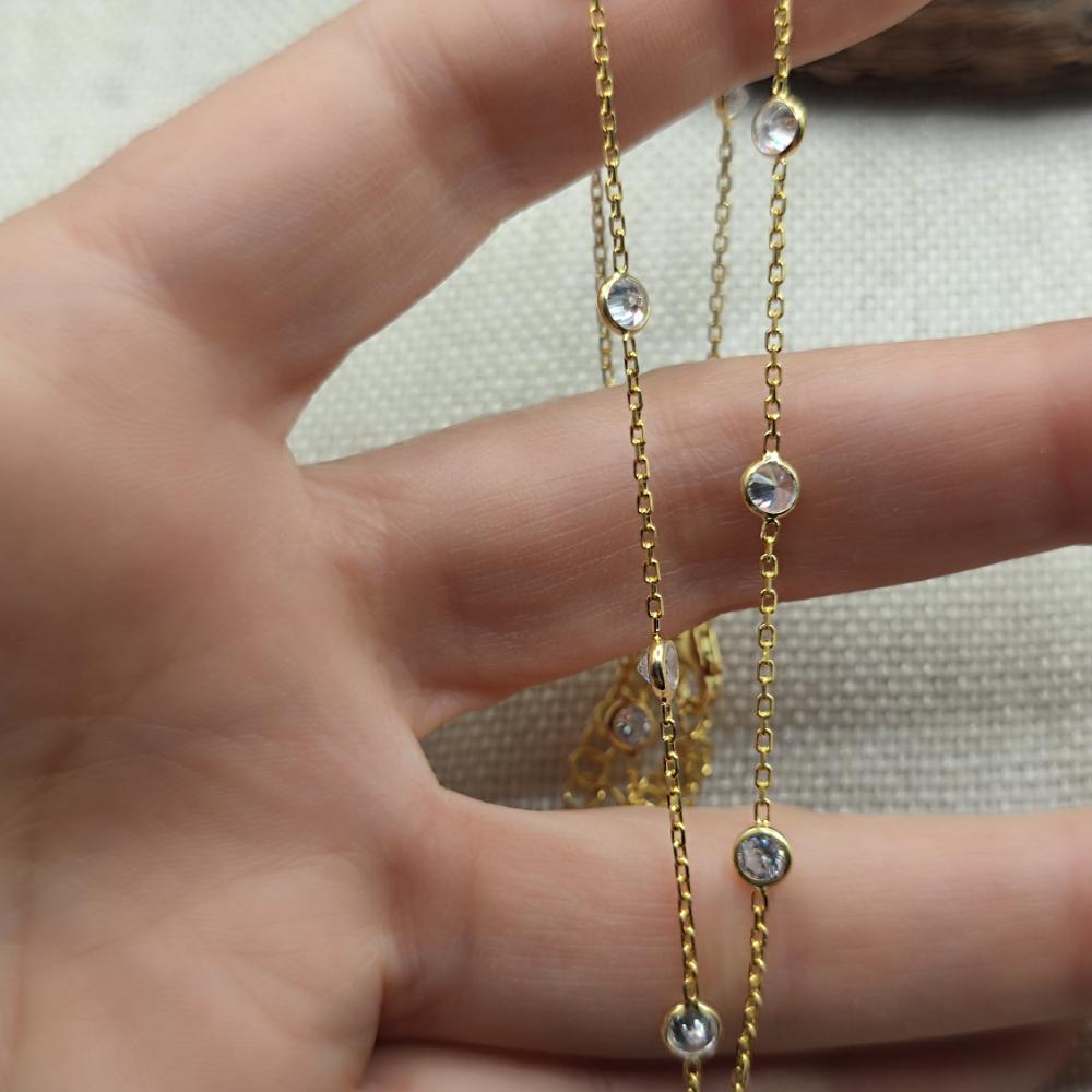 Collana in argento con zirconi - SHAIRA