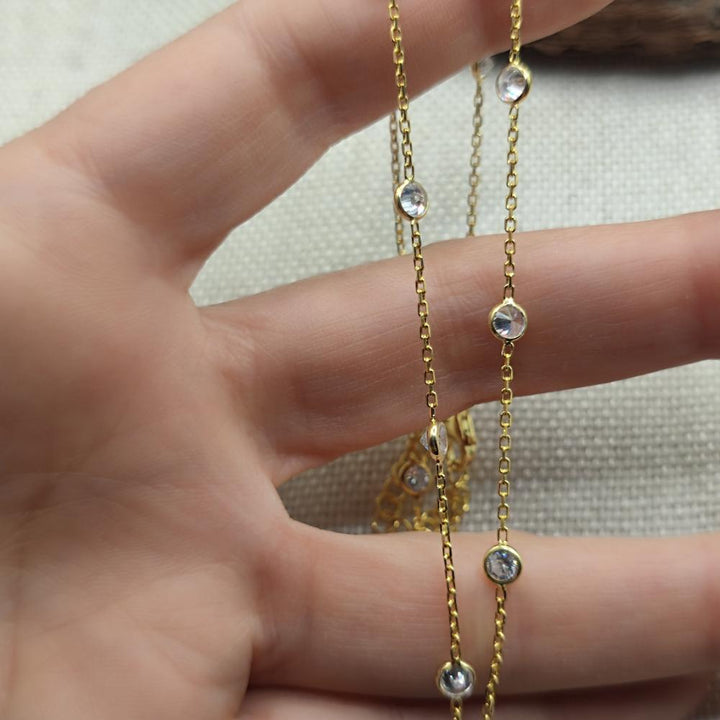 Collana in argento con zirconi - SHAIRA