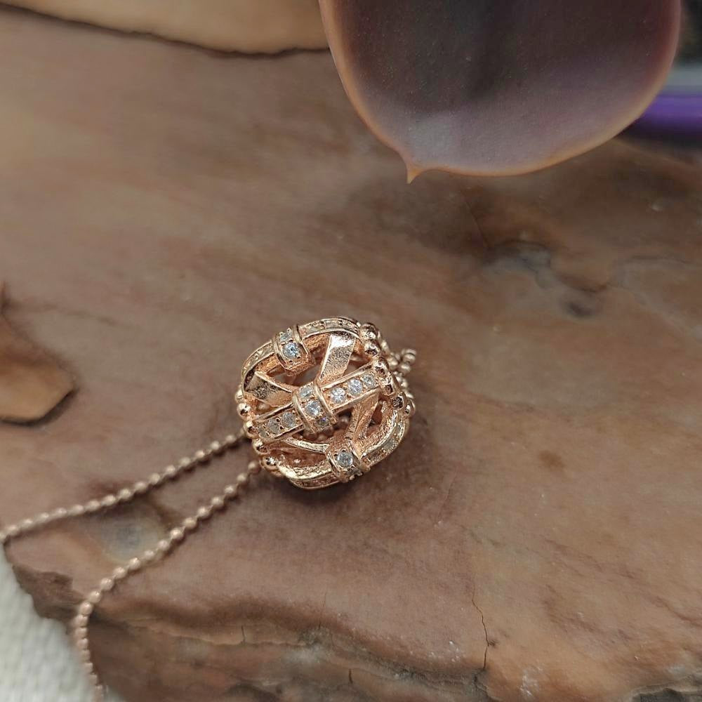 Collana in argento rosé con zirconi - NIRAYA
