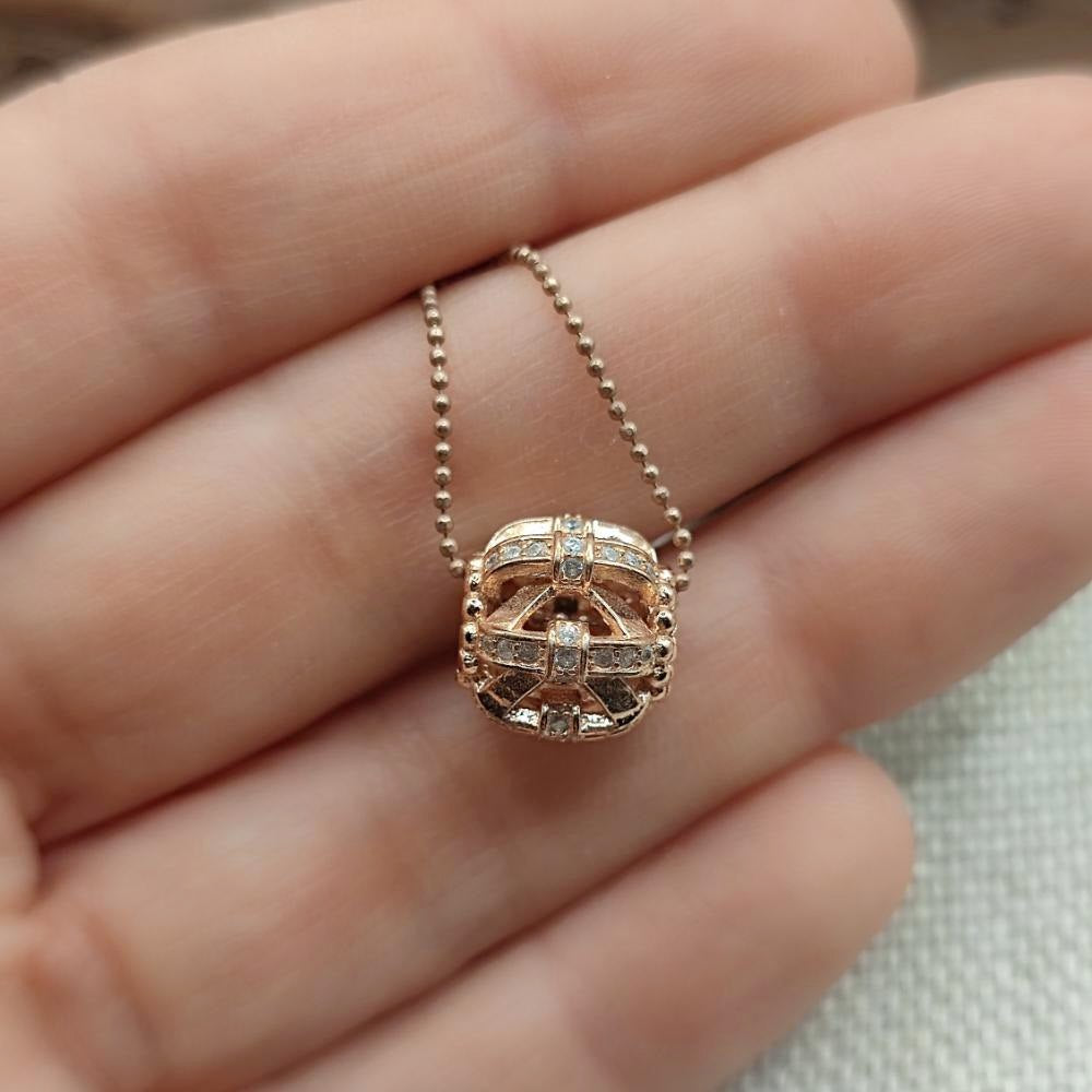 Collana in argento rosé con zirconi - NIRAYA
