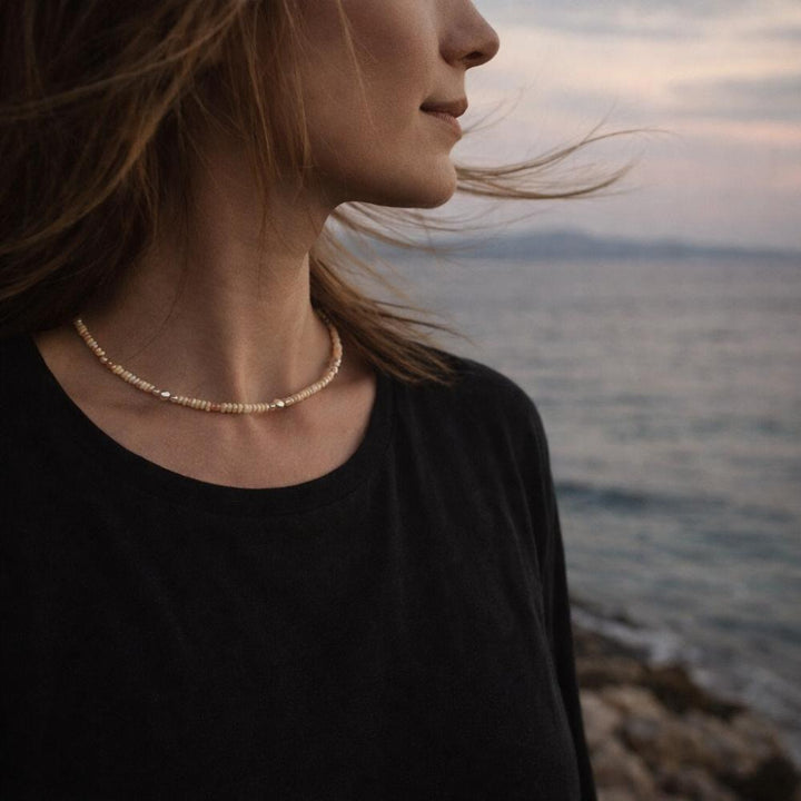 Collana artigianale in argento 925 opale - SANKOSH