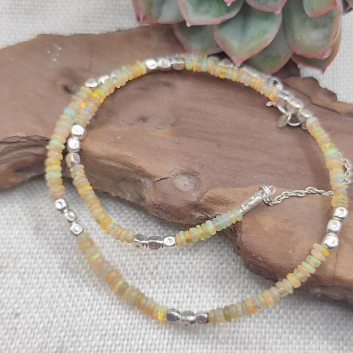 Collana artigianale in argento 925 opale - SANKOSH