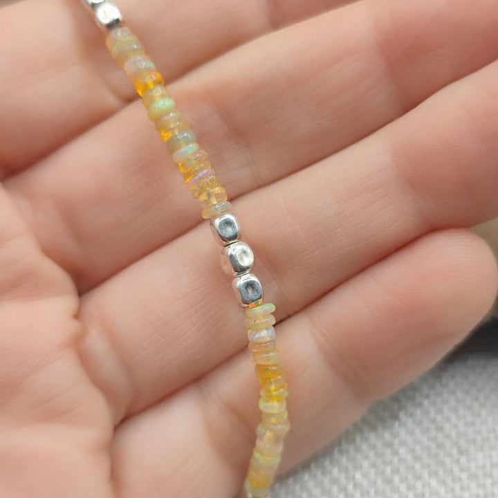 Collana artigianale in argento 925 opale - SANKOSH