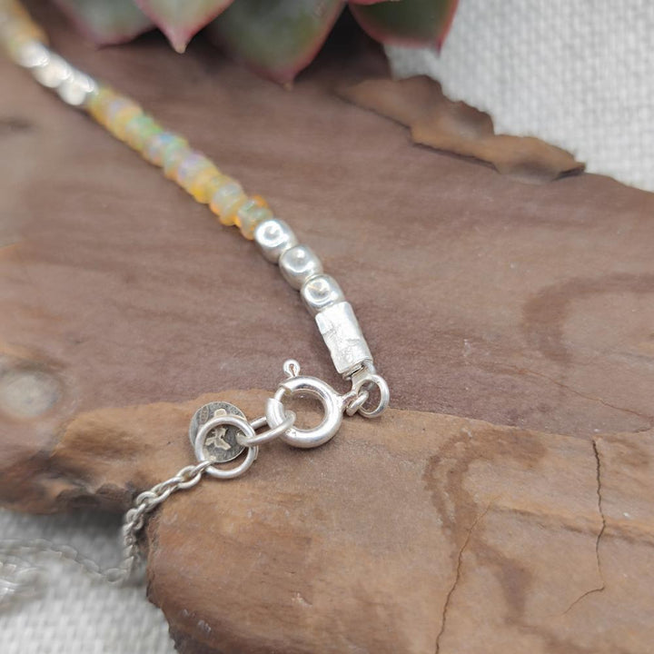 Collana artigianale in argento 925 opale - SANKOSH