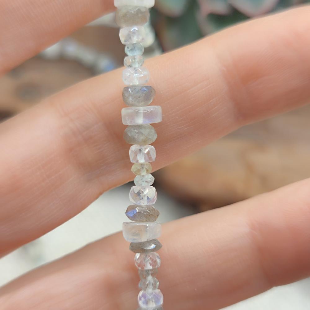 Collana artigianale pietra di luna in argento 925 - RAVI