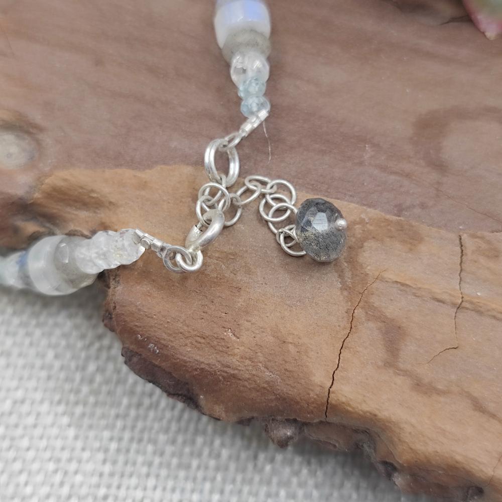 Collana artigianale pietra di luna in argento 925 - RAVI