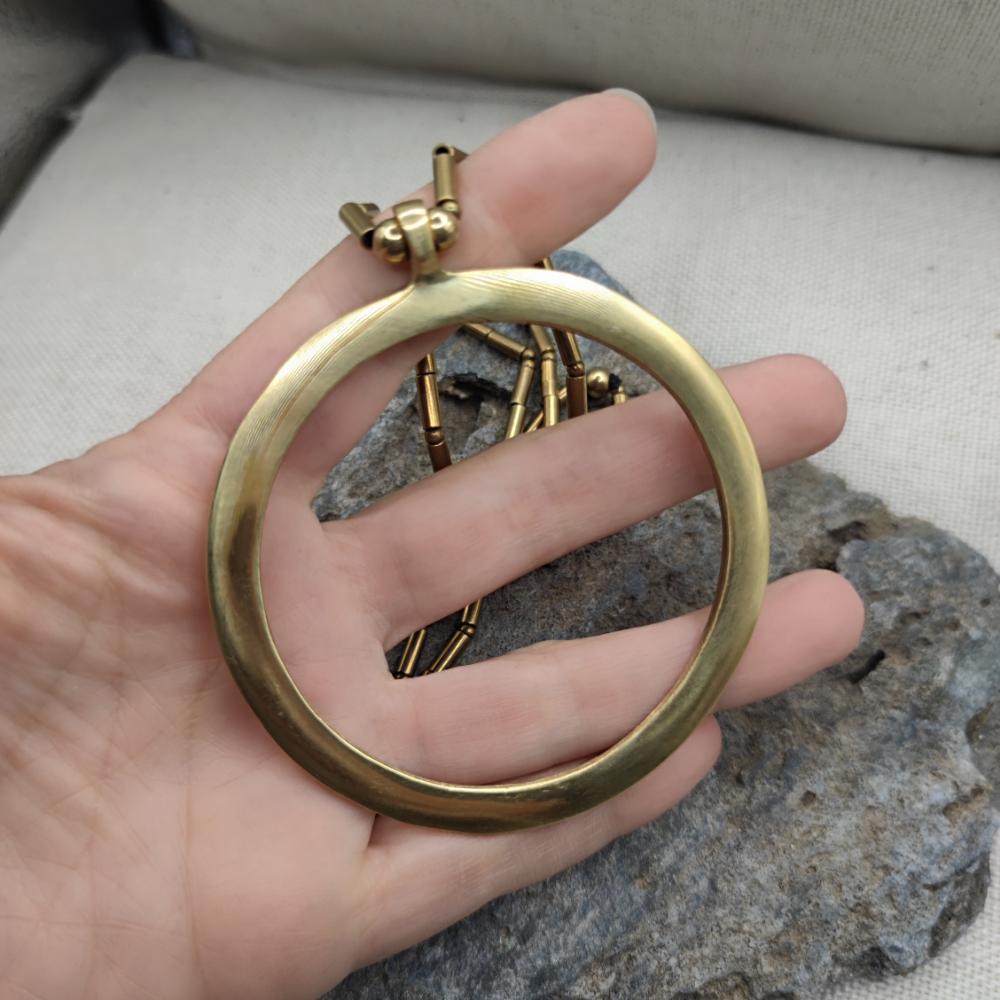 Collana etnica in ottone con ciondolo - NADIA