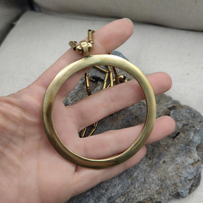 Collana etnica in ottone con ciondolo - NADIA