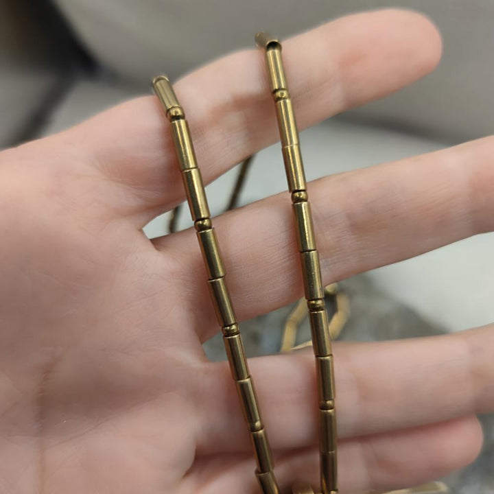 Collana etnica in ottone con ciondolo - NADIA