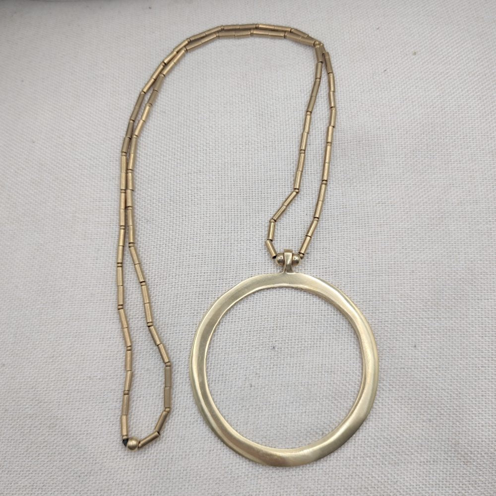 Collana etnica in ottone con ciondolo - NADIA