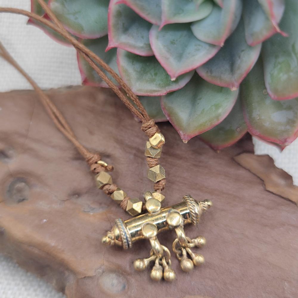 Collana artigianale con portapreghiere in ottone - SULTEJ