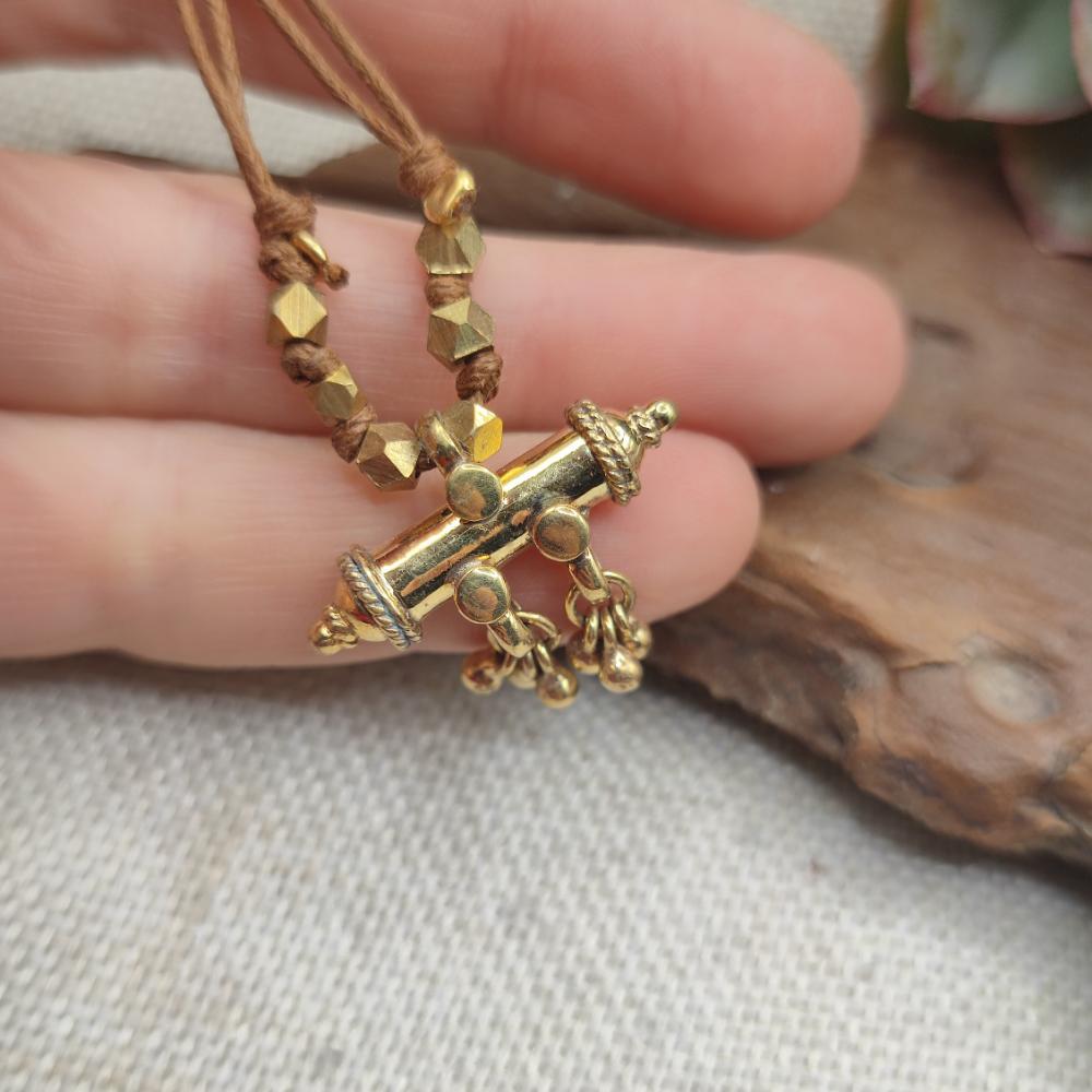 Collana artigianale con portapreghiere in ottone - SULTEJ