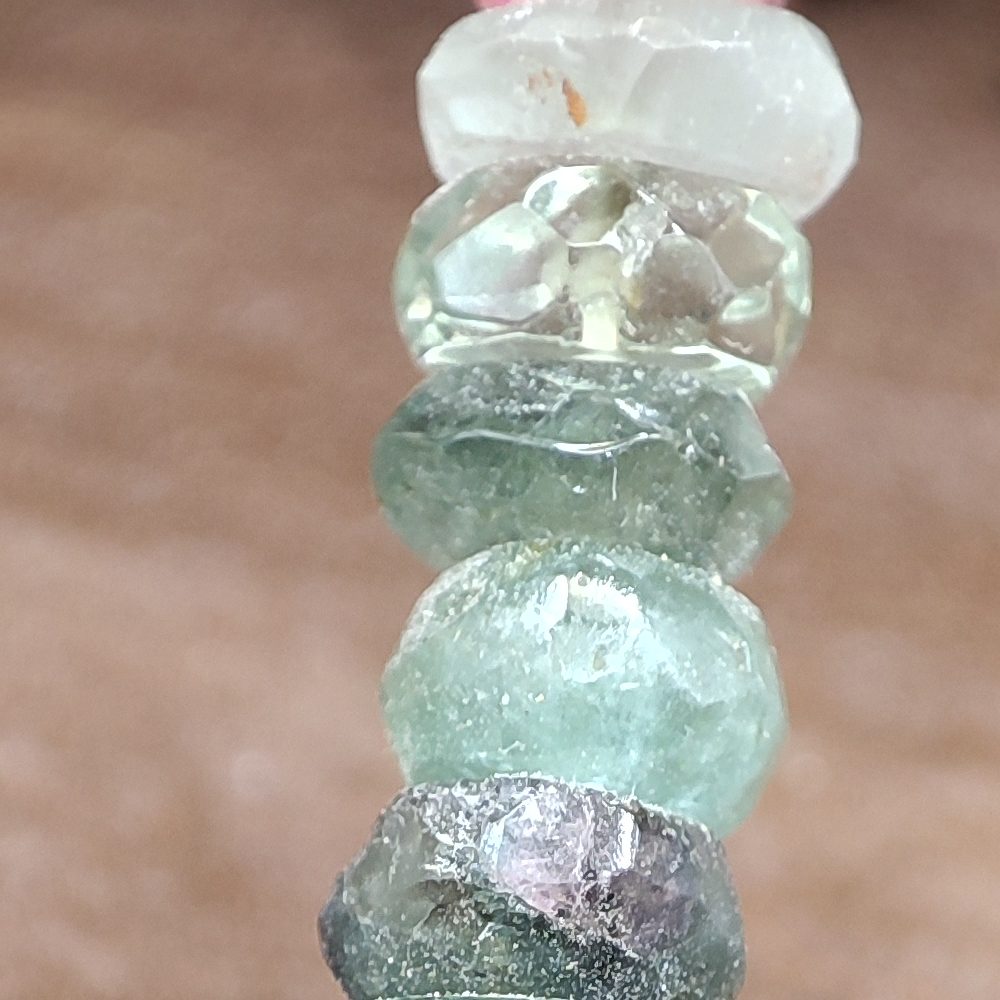 Collana artigianale ottone tormalina - SHYOK