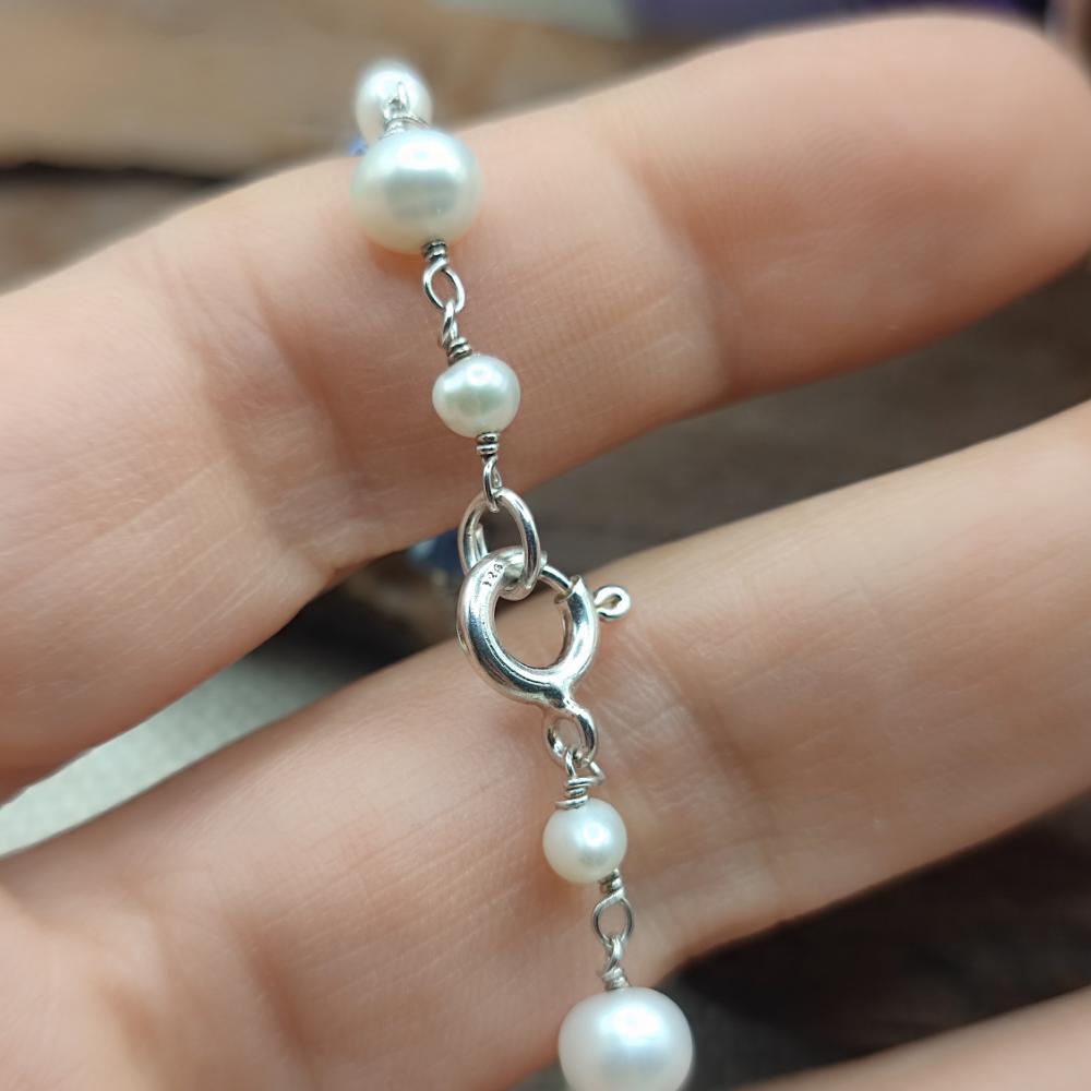Collana artigianale in argento 925 perla - MALIKA