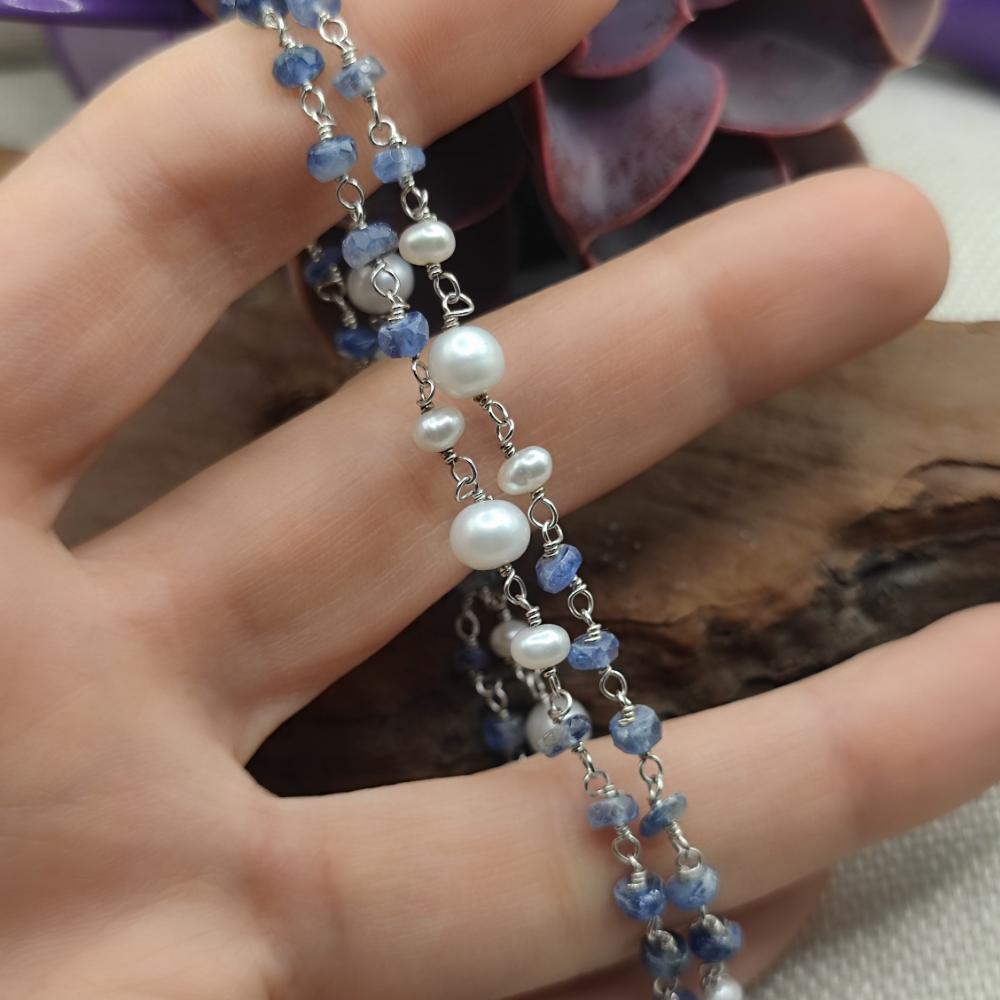Collana artigianale in argento 925 perla - MALIKA