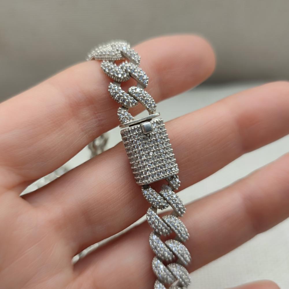 Collana catena argento 925 e zirconi - YASMINA