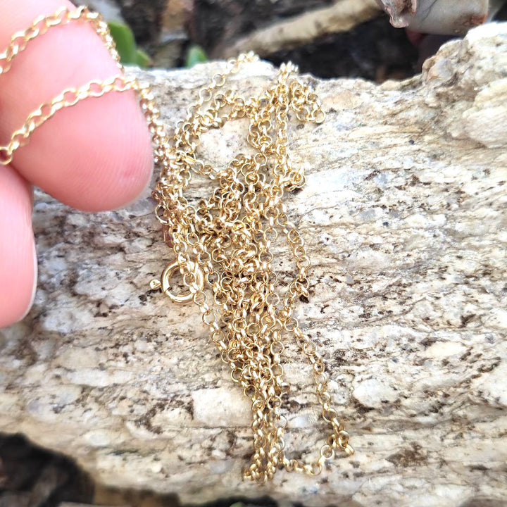 925 silver gold plated soft fine necklace - ROLO'