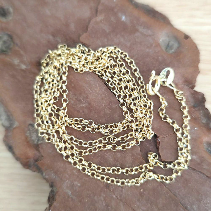 925 silver gold plated soft fine necklace - ROLO'