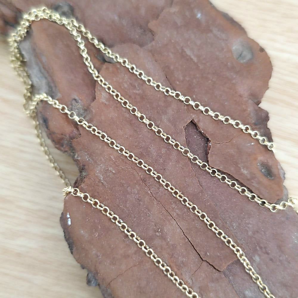 925 silver gold plated soft fine necklace - ROLO'