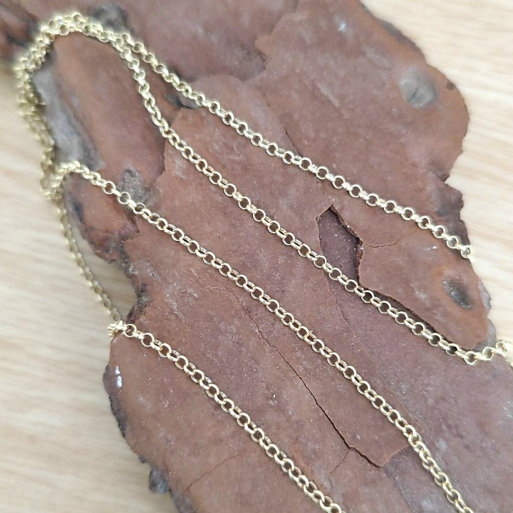 925 silver gold plated soft fine necklace - ROLO'