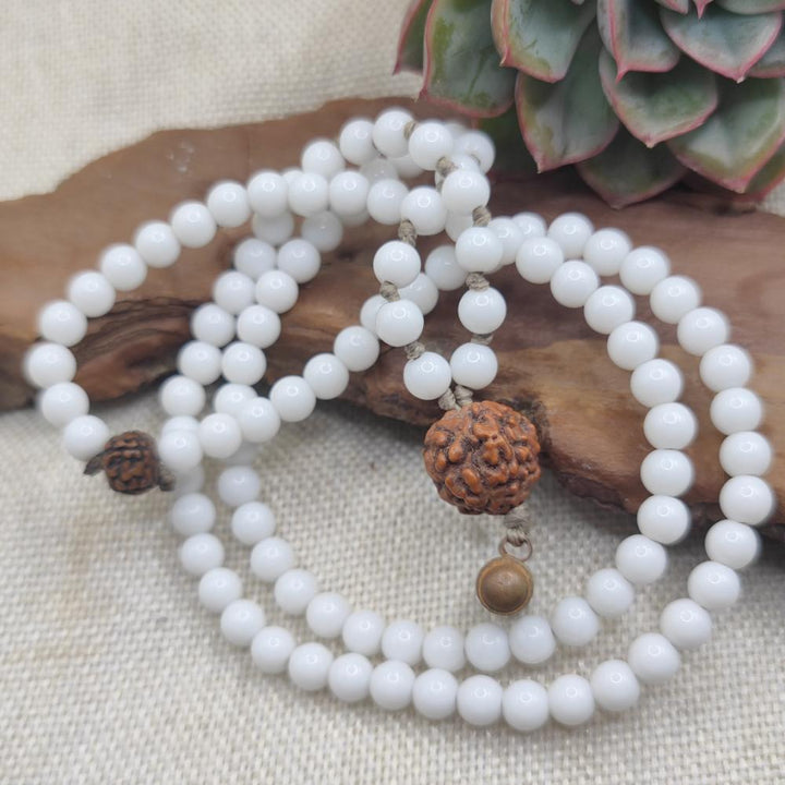 Collana etnica con agata bianca e rame - SABARMATI