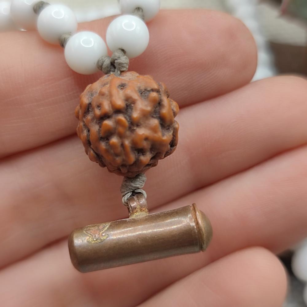 Collana etnica con agata bianca e rame - SABARMATI