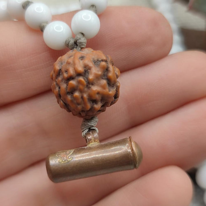 Collana etnica con agata bianca e rame - SABARMATI