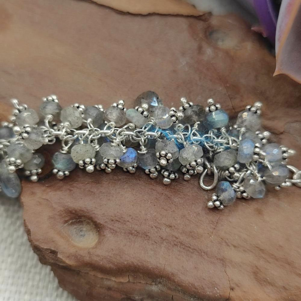 Collana semirigida in argento 925 labradorite - RHOINI