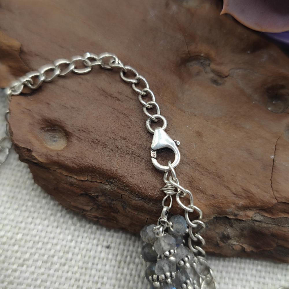 Collana semirigida in argento 925 labradorite - RHOINI