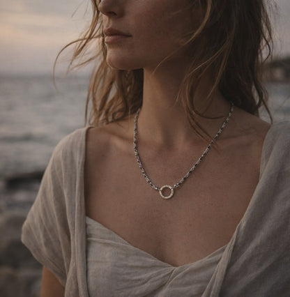 COLLANA etnica in argento 925 dorje - ARUNA