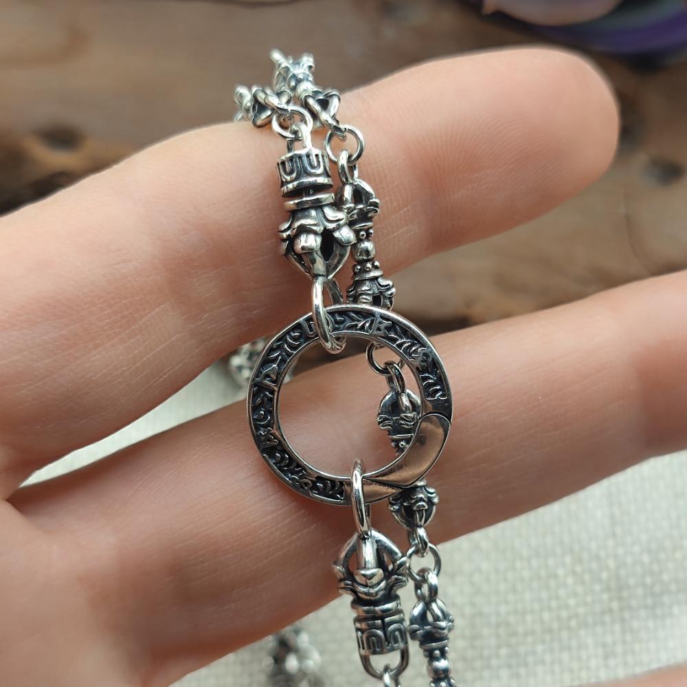 COLLANA etnica in argento 925 dorje - ARUNA