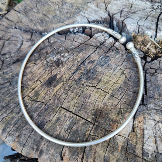 COLLANA etnica rigida in argento 925 - DIVATEKA
