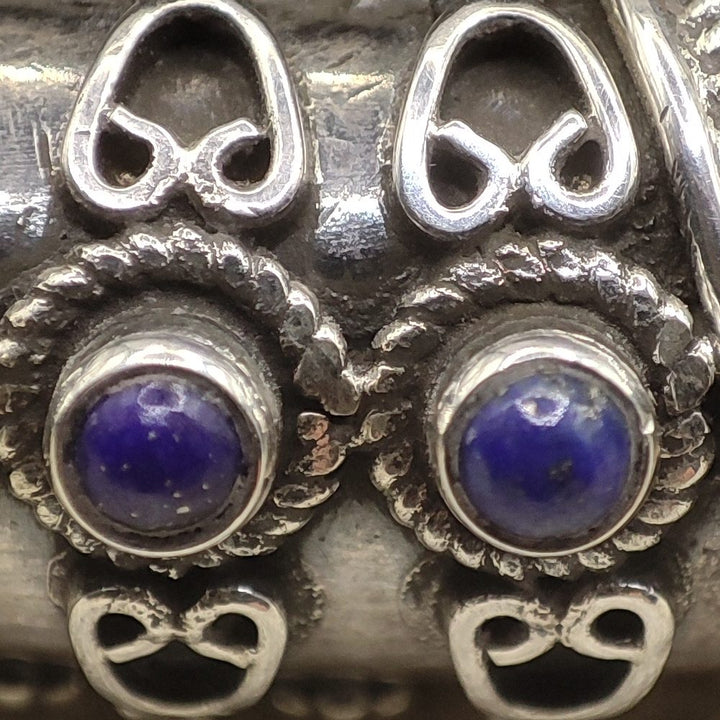 Collana rigida apribile in argento 925 lapislazzuli - YAMUNOTRI