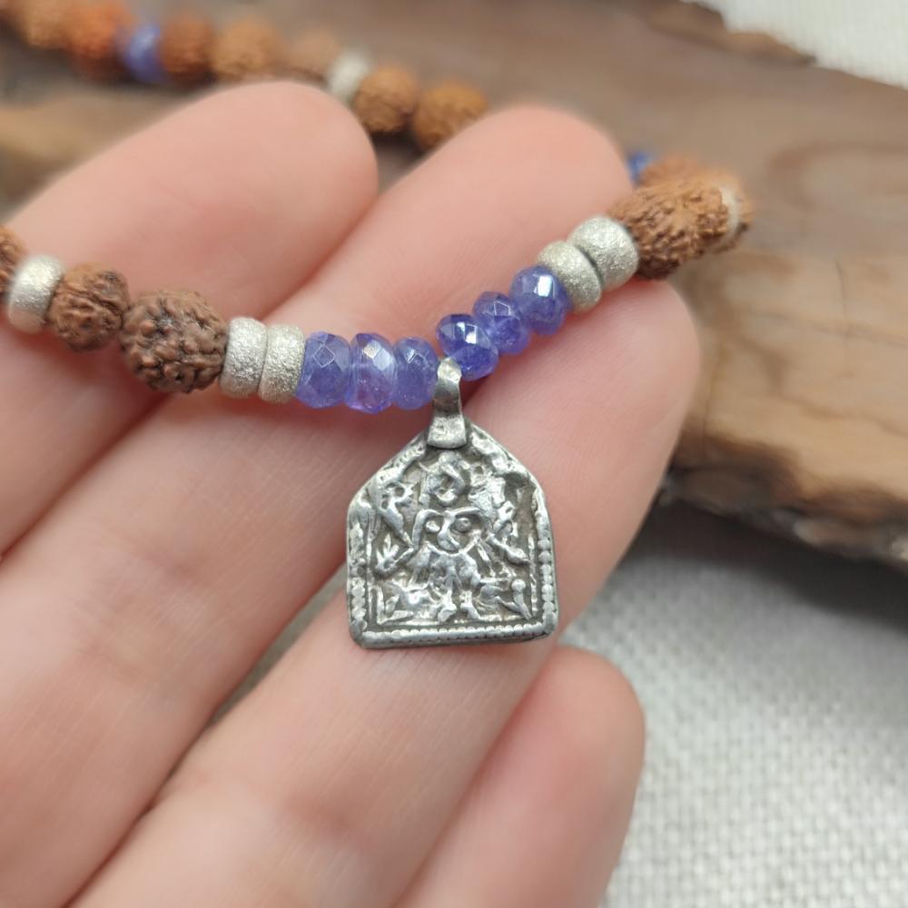 Collana artigianale tanzanite in argento 925 - MOCCHU