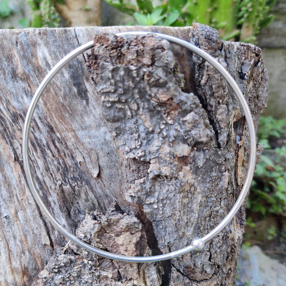 COLLANA etnica rigida in argento 925 - RAMNAGAR