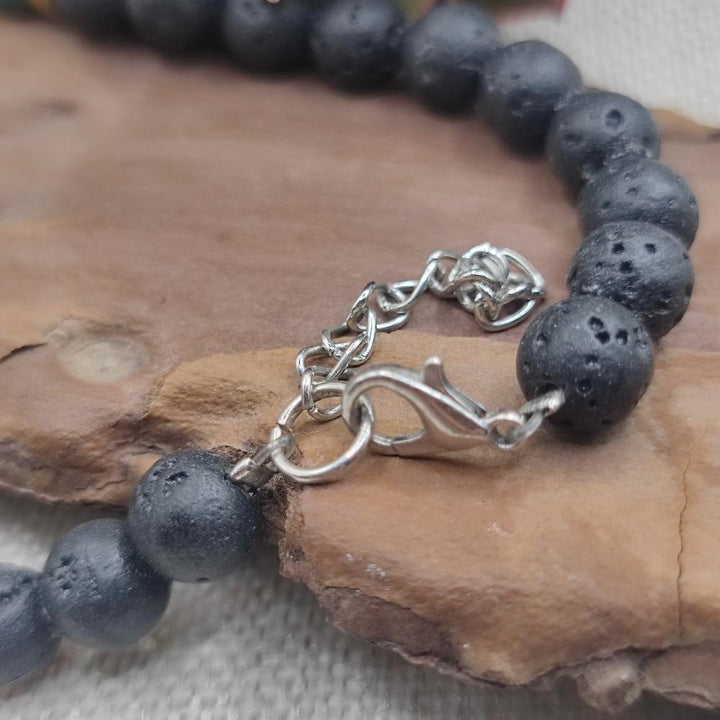 Collana artigianale occhio di tigre in acciaio - RAIDAK