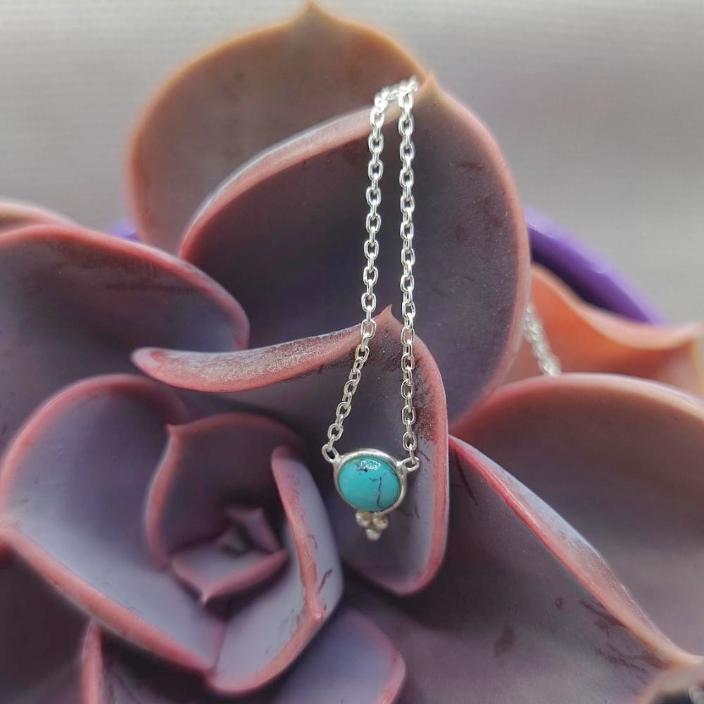 Collana in ottone con turchese - KUSUM