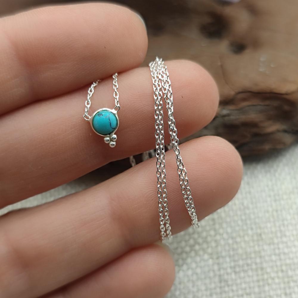 Collana in ottone con turchese - KUSUM