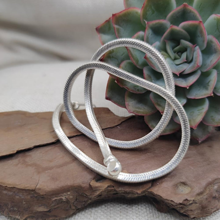 Collana snake in argento 925 quadrata - VARUNA