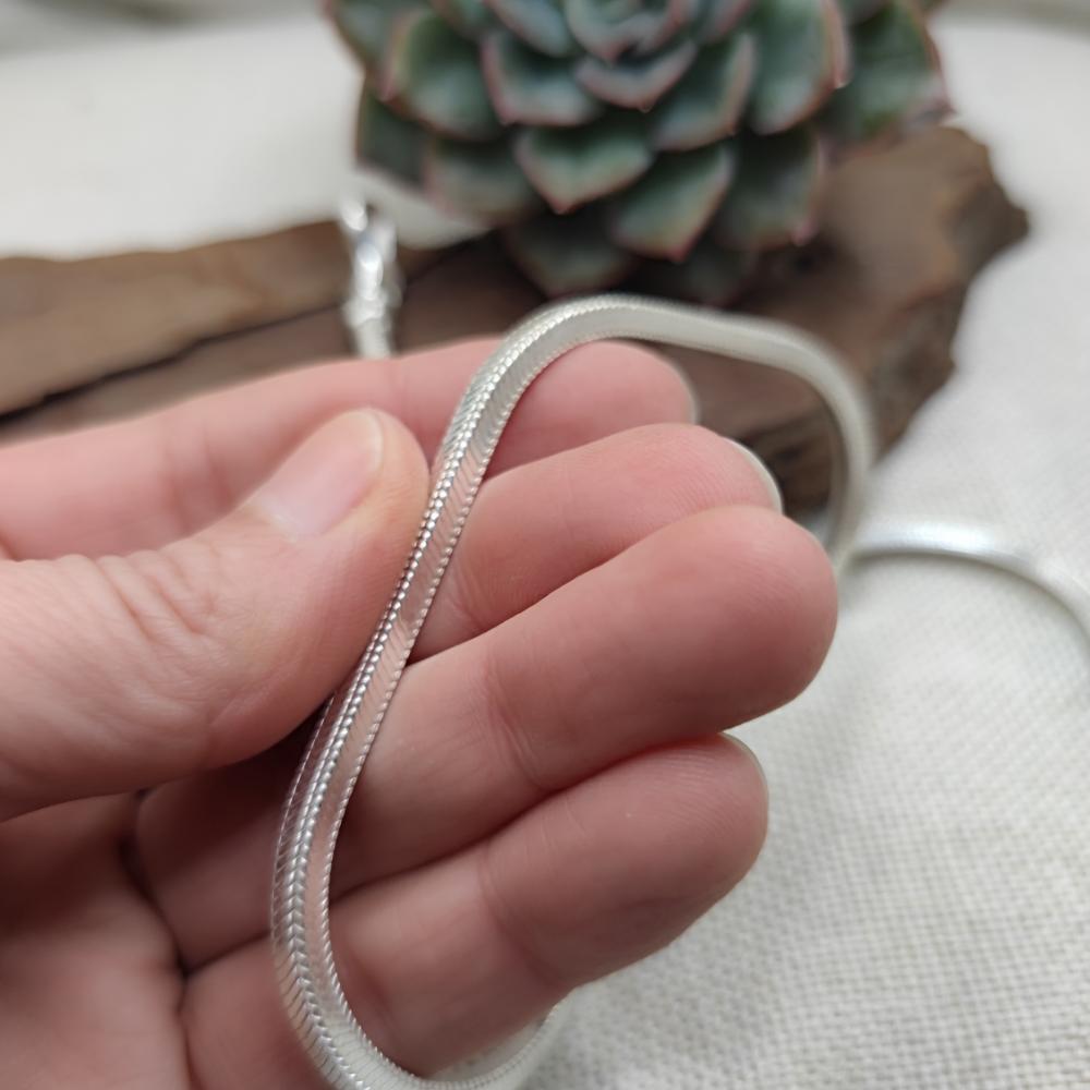 Collana snake in argento 925 quadrata - VARUNA