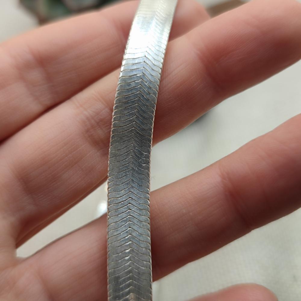 Collana snake in argento 925 piatta - YAMIN