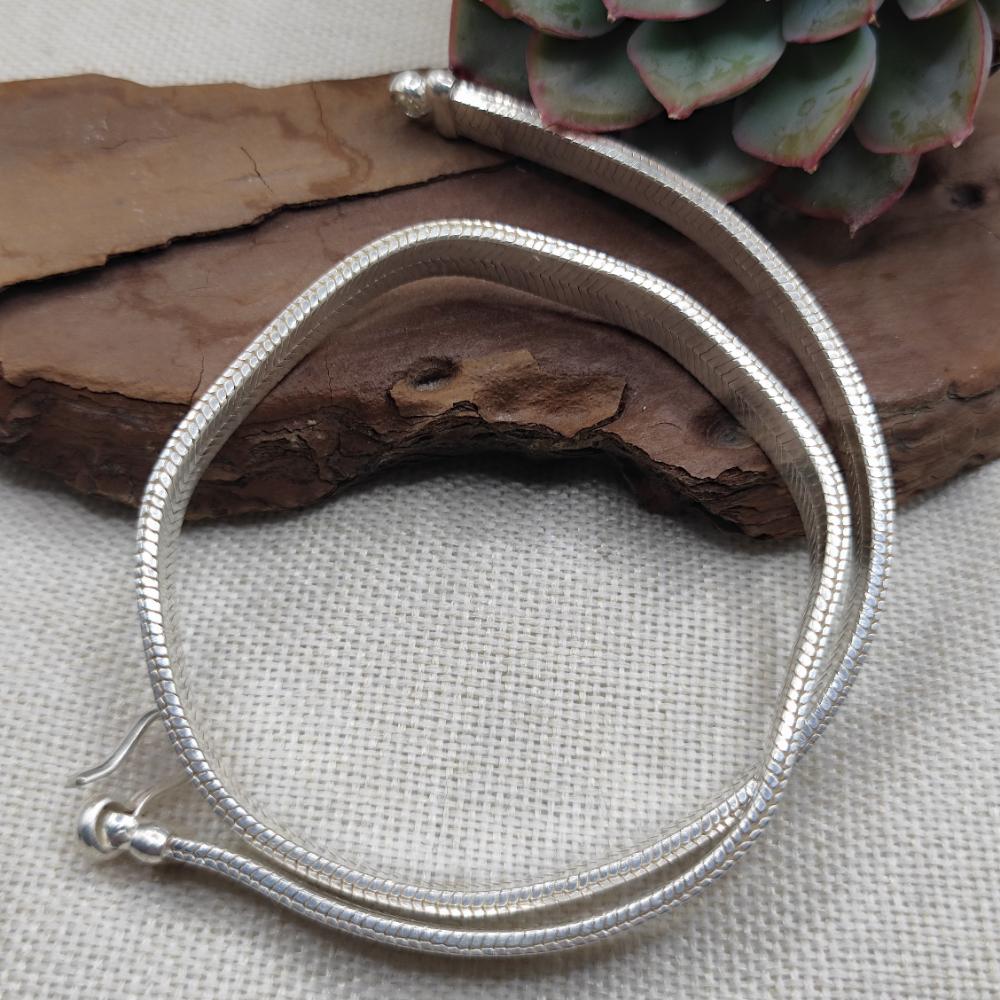 Collana snake in argento 925 piatta - YAMIN