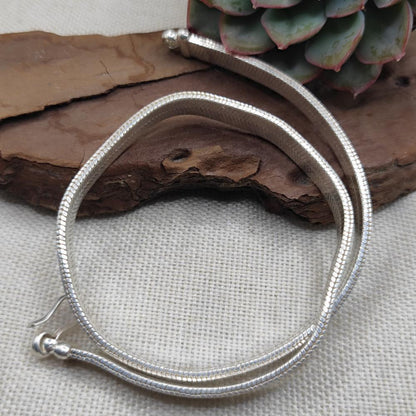 Collana snake in argento 925 piatta - YAMIN