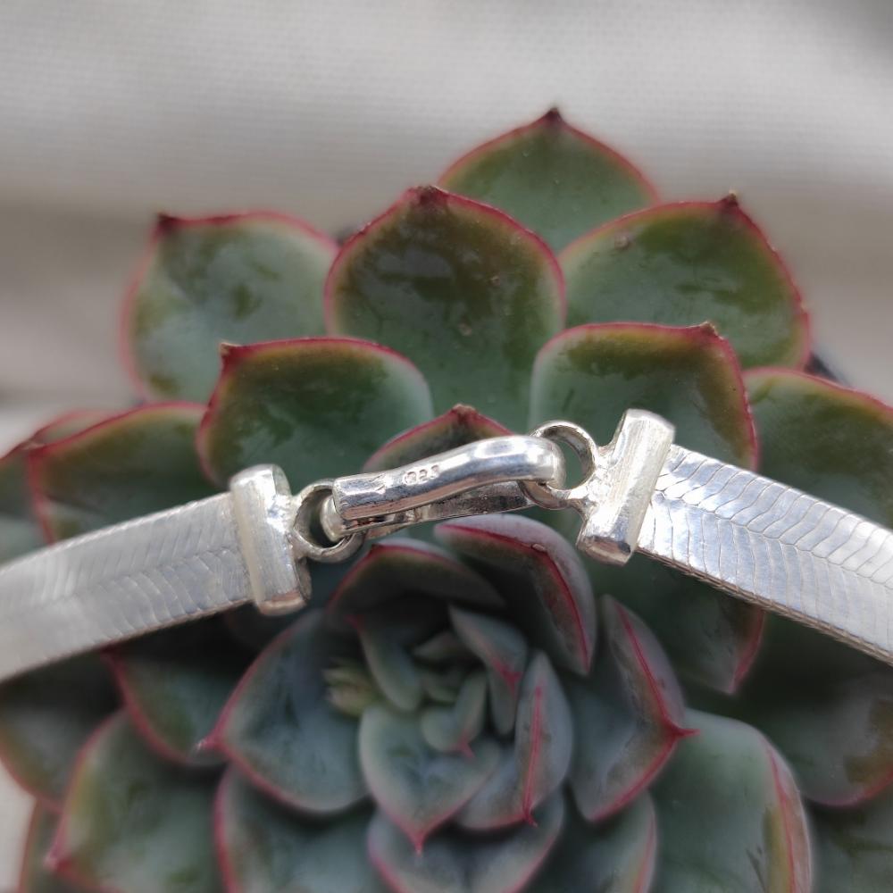 Collana snake in argento 925 piatta - YAMIN