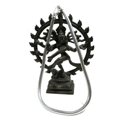 COLLANA argento 925 massiccio morbida 43 cm - SNAKE | Coda di topo