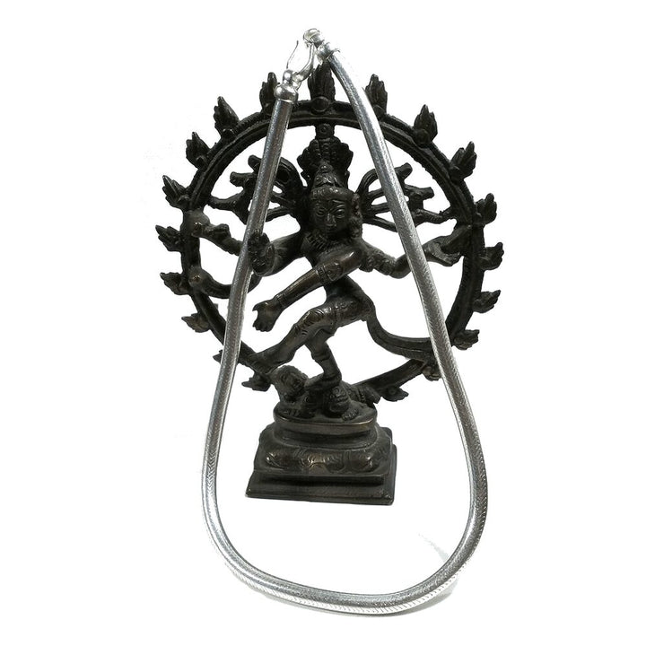 COLLANA argento 925 massiccio morbida 43 cm - SNAKE | Coda di topo