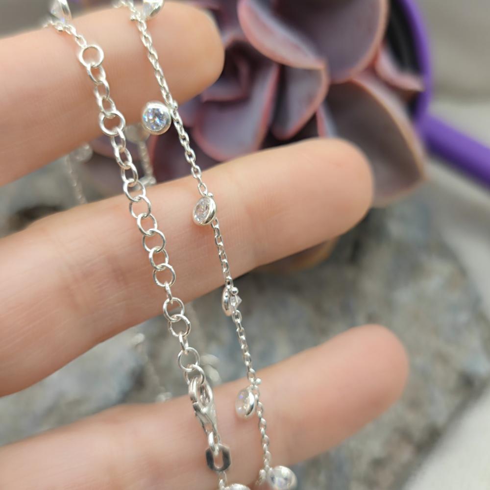 Collana in argento con zirconi - VASUNDRA